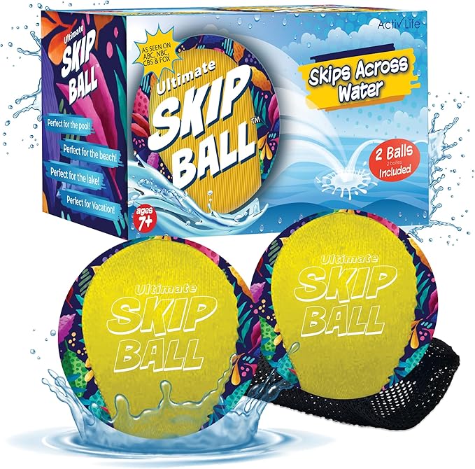 Activ Life The Ultimate Water Skip Balls, Water Bouncing Ball for Swimming Pool, Beach Toys for Friends, Family, Kids and Adults