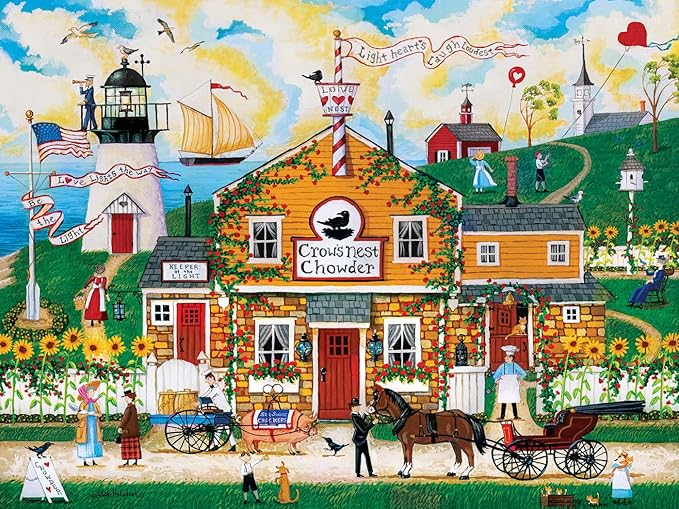 MasterPieces 300 Piece EZ Grip Jigsaw Puzzle - Crow's Nest Chowder - 18"x24"