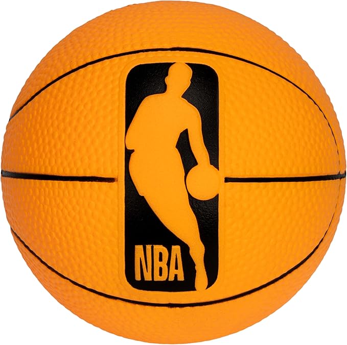 Franklin Sports NBA 5” Foam Basketball - (2) Mini Soft Foam Youth Basketballs - Indoor + Outdoor Toy Basketballs for Kids - Perfect Mini Hoop Ball - 2 Pack - Orange