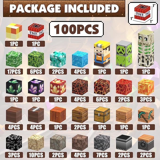 JIMI Magnetic Building Blocks Set, Magnetic Blocks STEM Construction Toys, Montessori Sensory Stacking Toys for Boys Girls Age 3 4 5 6 7 8, Magnet Cubes Christmas Birthday Present for Kids