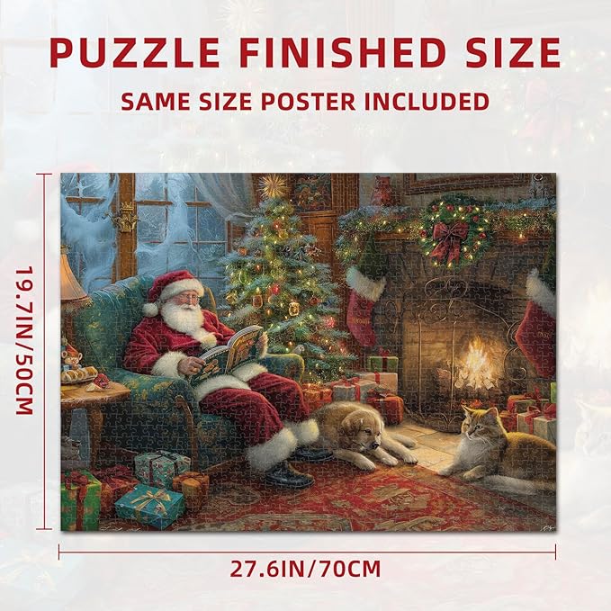 Nattork Jigsaw Puzzle 1000 Pieces for Adults, Christmas House,Challenging Adult Puzzles for Christmas Decor & Gift