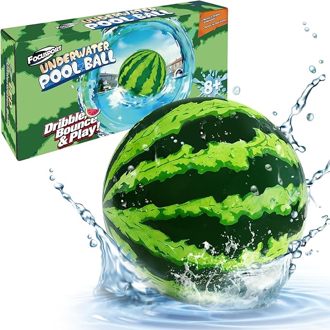 Underwater Pool Ball Game – 1 Pack 9" Water Ball Toy for Kids, Teens, Pool Sports Game for Water Football & Basketball, Summer Family Outdoor Backyard Parties