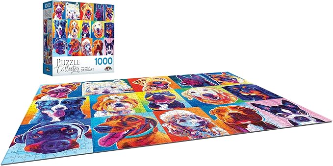 RoseArt - Puzzle Collector - Happy Dawgs - 1000 Piece Jigsaw Puzzle for Adults