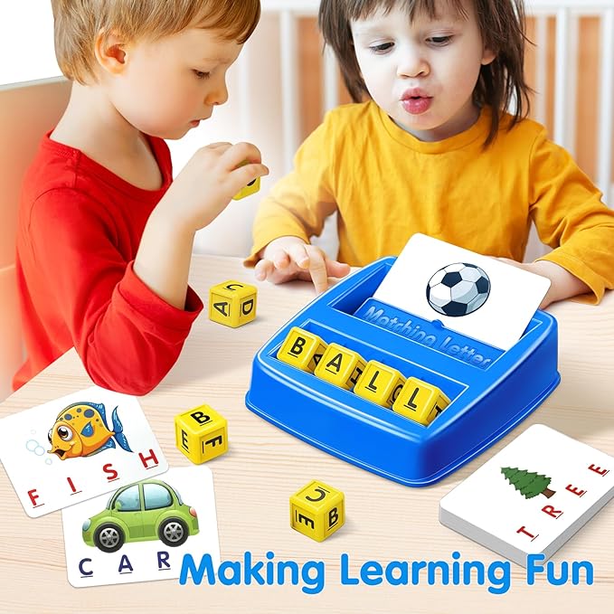 NARRIO Educational Toys for 3 4 5 Year Old Boys Gift, Matching Letter Game Preschool ABC Learning Toys for Kids Ages 4-8 Years, Christmas Birthday Gifts for 3-6 Year Old Boys Toddler Toys Age 2-4