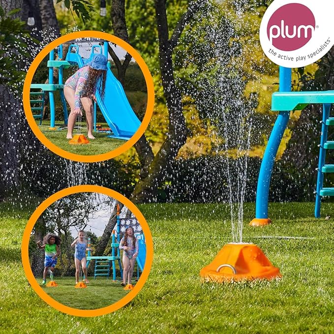 Plum Play Kids Outdoor Water Play Equipment - Outside Water Play Sprinklers, Toddler Outdoor Toys, Sturdy Backyard Activities, Summer Toys for Kids, Fun Games, 3 Years and Up (Jet Set)