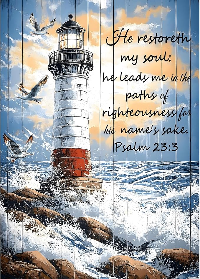 Puzzles for Adults 1000 Pieces, Lighthouse Jigsaw Puzzles - Lighthouse Beacon, Impossible Christian Bible Puzzle for Seniors Families,27.56x19.69 Inches, 1:1 Poster, Letter on The Back