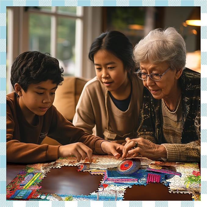 White Mountain 1000 Piece Jigsaw Puzzle Scenic Ocean Summer Puzzles with Large Pieces Gift for Adults and Family 24"x30" - Beach Escape
