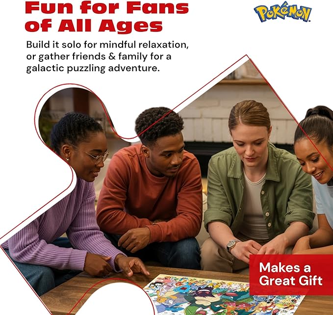 Buffalo Games - Pokémon - Fan Favorites - 300 Piece Jigsaw Puzzle for Adults - Vibrant Jigsaw Puzzles with Oversized Pieces - Finished Size 21.25 x 15.00