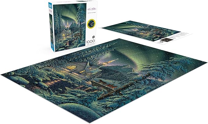 Buffalo Games – Kim Norlien - Light of The World - 1000 Piece Winter Jigsaw Puzzle - Festive, Holiday Puzzles for Adults – Precision-Cut Pieces, Christmas Artwork, Hours of Relaxing Fun