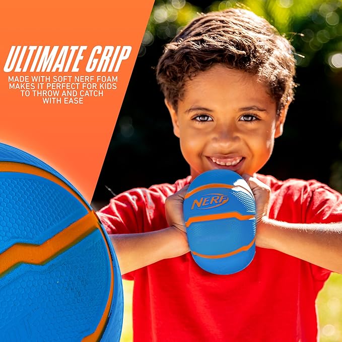 Nerf Mini Foam Sports Ball Set - Foam Football, Soccer Ball + Basketball Soft Sports Toy for Kids