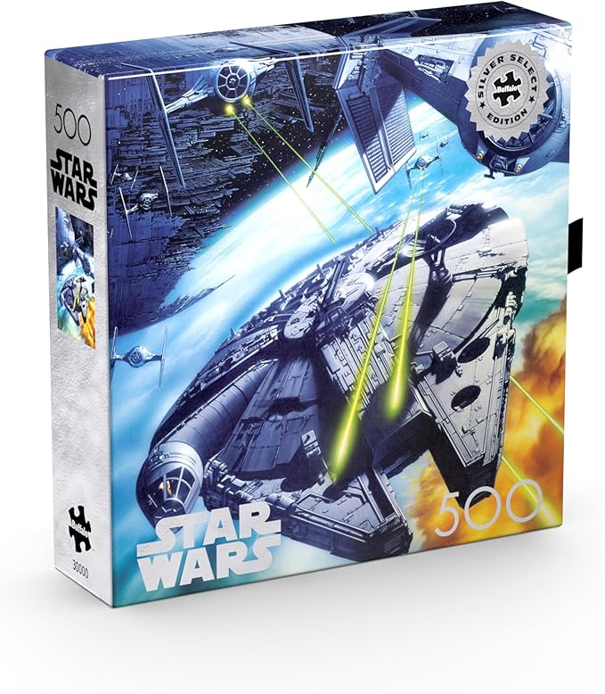 Buffalo Games - Silver Select - Star Wars - “Let’s keep a little optimism here” - 500 Piece Jigsaw Puzzle For Adults -Challenging Puzzle Perfect for Game Nights - Finished Puzzle Size is 21.25 x 15.00