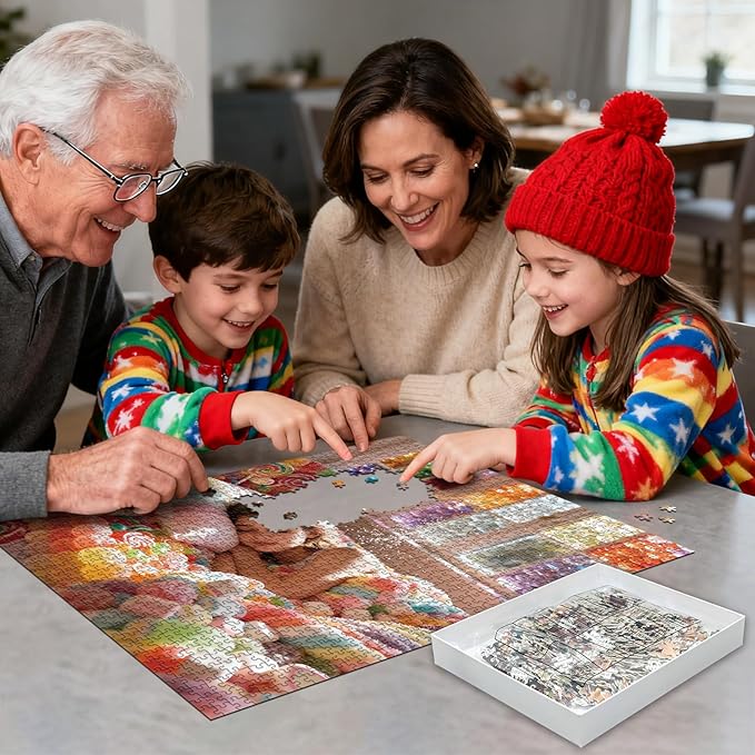 Puzzles for Adults 1000 Pieces Jigsaw Puzzles with Letters on Back Impossible Puzzle Homewall Decoration Gift for Valentine Friends Parents(27.56x19.7 Inch)