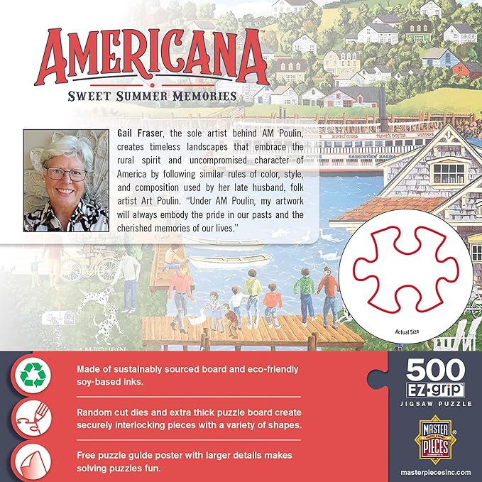 MasterPieces Sweet Summer Memories Jigsaw Puzzle - 500 Piece EZ Grip, Summer Theme - Adult