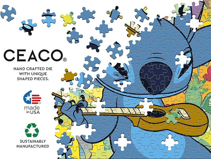 Ceaco - Disney - Stitch - Galaxy Grunge - 300 Oversized Piece Jigsaw Puzzle