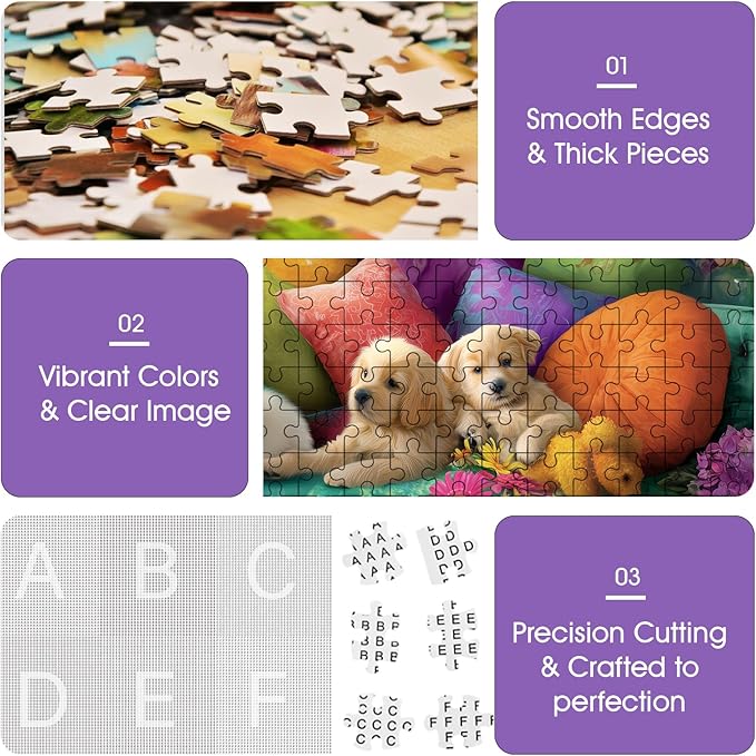 500 Piece Puzzle for Adults – Sofa Dog Jigsaw Puzzle 500 Pieces for Adults Seniors – Eco-Friendly Recycled Paper – Fun & Challenging Game Gift for Friends and Family (20.5 x 15 in)