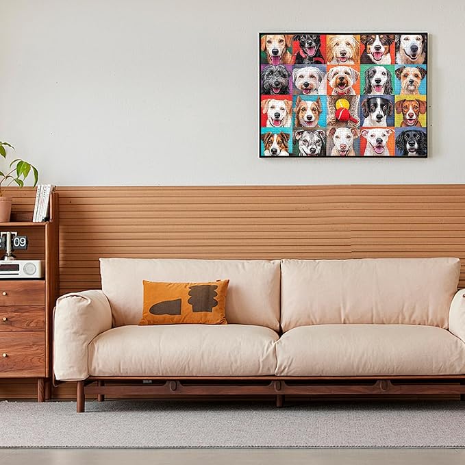 500 Pieces Puzzle for Adults - Charming Dogs Puzzle for Adults - Recycled Paper Jigsaw Puzzle 500 Pieces - Fun and Challenging Family Game Great Gift Idea, Finished Size is 20.5 * 15in