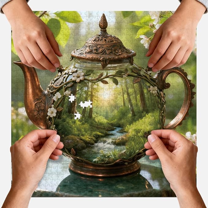 Puzzles for Adults 1024 Pieces Surreal Nature Landscape Print for Boho, Jigsaw Puzzles with HD Poster, Puzzles with Letter Markings, Gift for Family Friends