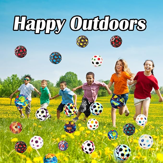 Bouncy Ball, Colorful Big Super Bouncy Astro Balls, Extreme High Bouncing Balls for Kids,Fun Kids Lightweight Foam Jump Balls for Outside, Improve Hand Eye Coordination Ability (12 Pack)