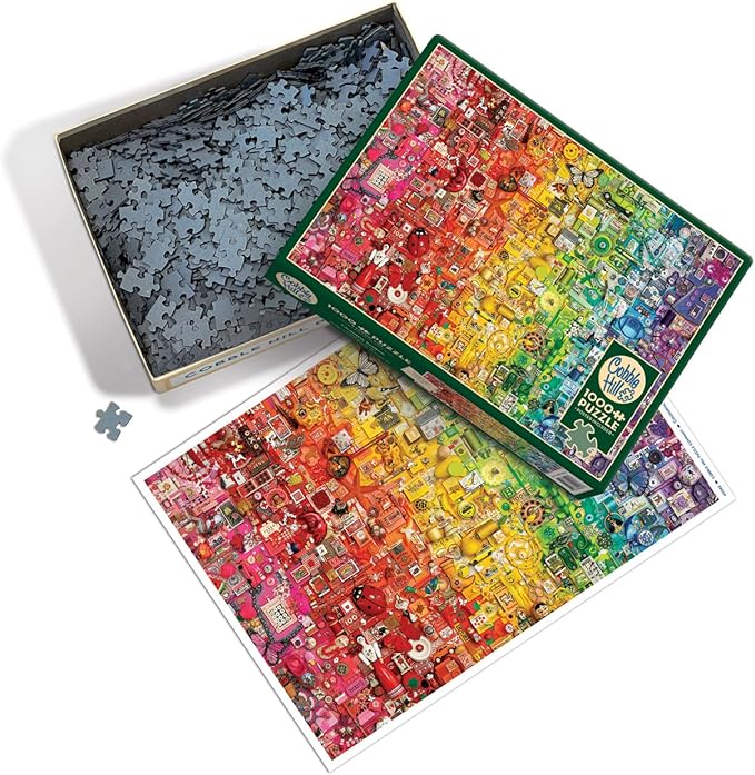 Cobble Hill 1000 Piece Puzzle - Colourful Rainbow - Sample Poster Included