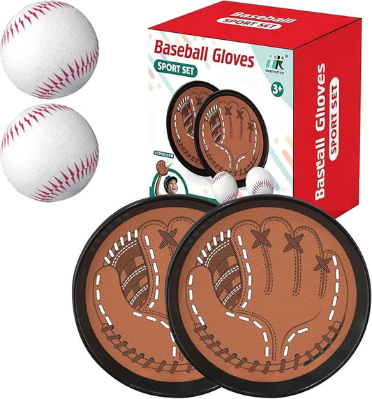 New 2026 Toss and Catch Game Ball Set Beginner Baseball Training Glove - Premium Toy Paddle Fits All Hand Sizes Toddlers Teens & Adults, Fun Gift Idea for Boys & Girls Toddler Baseball Glove