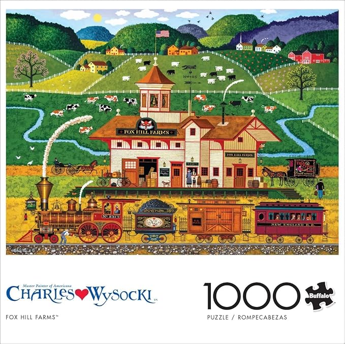 Buffalo Games - Charles Wysocki - Fox Hill Farms - 1000 Piece Jigsaw Puzzle For Adults -Challenging Puzzle Perfect for Game Nights - Finished Size is 26.75 x 19.75