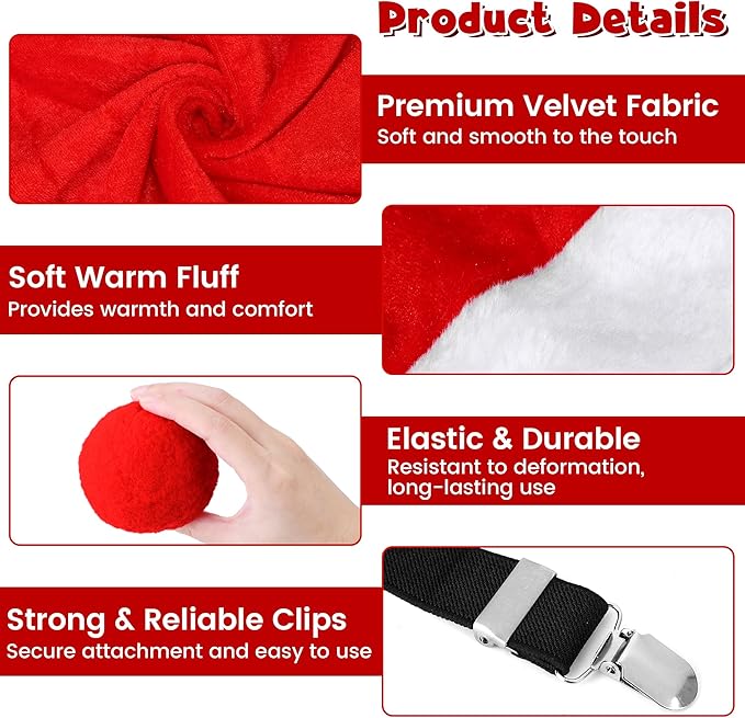Elcoho 39 Inch Christmas Santa Pants Toss Game Set with Santa Hat, Detachable Strap, 10 Plush Snowballs, Outdoor Giant Pants Yard Toss Ball Games for Family Backyard Game Holiday Party Activity