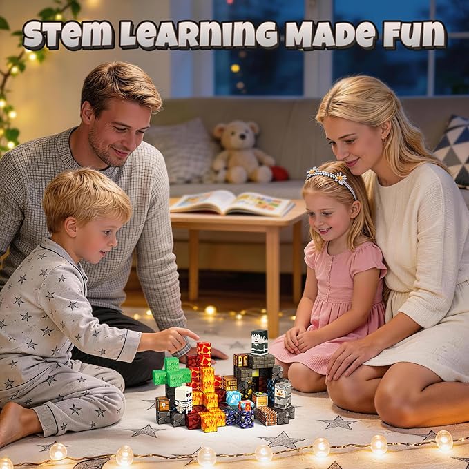 Magnetic Blocks, 100PCS Magnetic Building Blocks for Kids 4-8, Sensory Toy for STEM Constructions Magnetic Cubes for Boys Girls Age 3+, Holiday Birthday Gifts