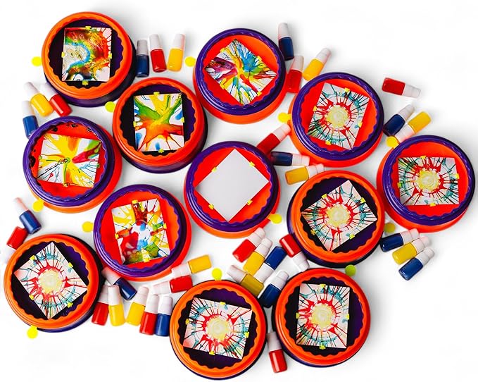 Natural State Novelty Toddler Arts and Crafts: Swirl Art Kit – Quick, Creative Fun for Parties, Classrooms & Playdates, Toddler Craft Kits for Kids Ages 4-8, 3-5 - 12 Kits
