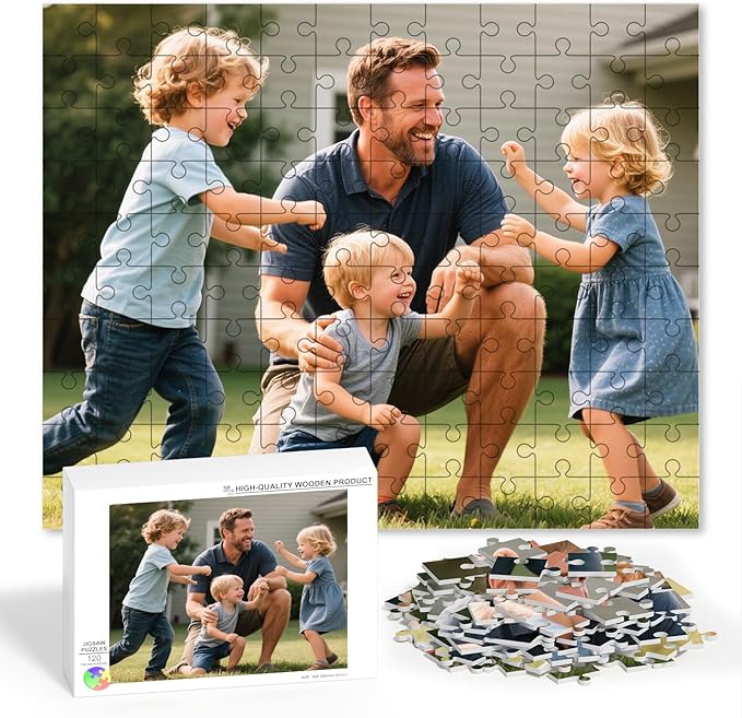 Custom Puzzle from Photos, Personalized Photo Puzzle for Adults 35/70/120/200/300/500/1000/1500 Pieces, Customized Jigsaw Puzzle from Picture,Christmas Birthday Gifts for Grandkids Men Women Teens