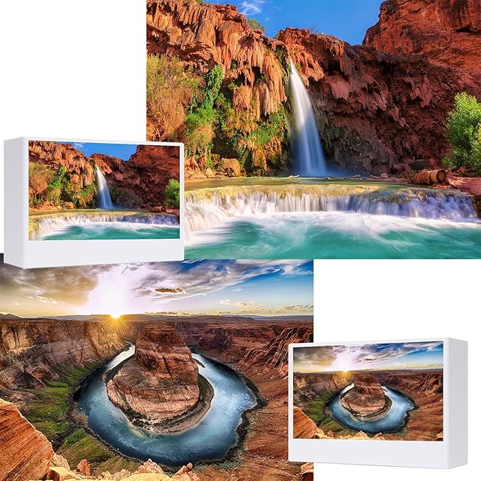 Jigsaw Puzzles for Adults, 2 Pack 1000 Pieces, Nature Landscape Mountain Scene National Park Travel Challenging Puzzle Perfect for Family Activity Game Nights Gifts(Horseshoe Bend &Havasu Falls)