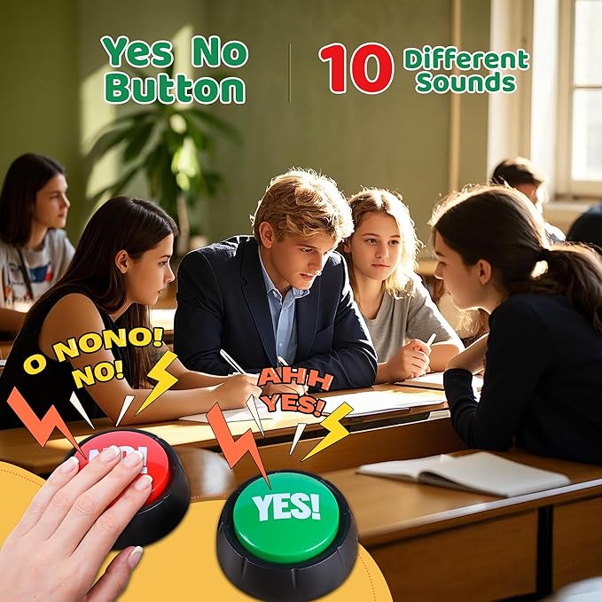 MyMealivos Set of 4, The NO, YES, Sorry and Maybe Buttons