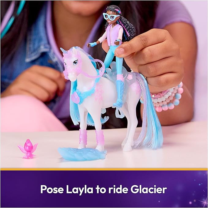 Unicorn Academy, Glacier’s Gemstone Adventure with Layla Doll & 13 Accessories, Dolls & Unicorn Toys for Girls Ages 4 and up