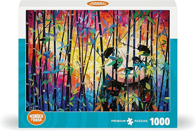 Wonder Forge Peekaboo Panda 1000 Piece Jigsaw Puzzle for Adults | Unique, Perfectly-Fitting Pieces | Fun, Vibrant Imagery | Amazon Exclusive