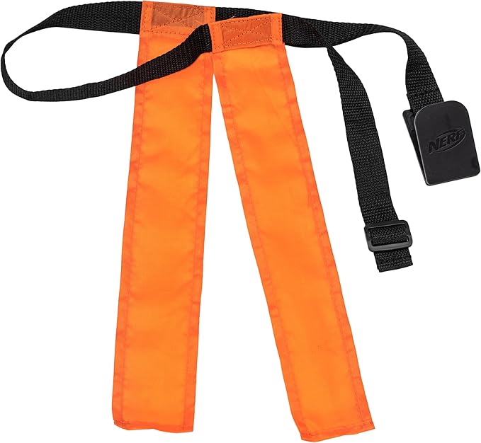 Nerf 10 Player Flag Football Belts + Ball Set - Youth Flags + Junior Foam Football for Kids - Full Kit for 5 v 5 Games - Includes (10) Belts + 1 Foam Ball