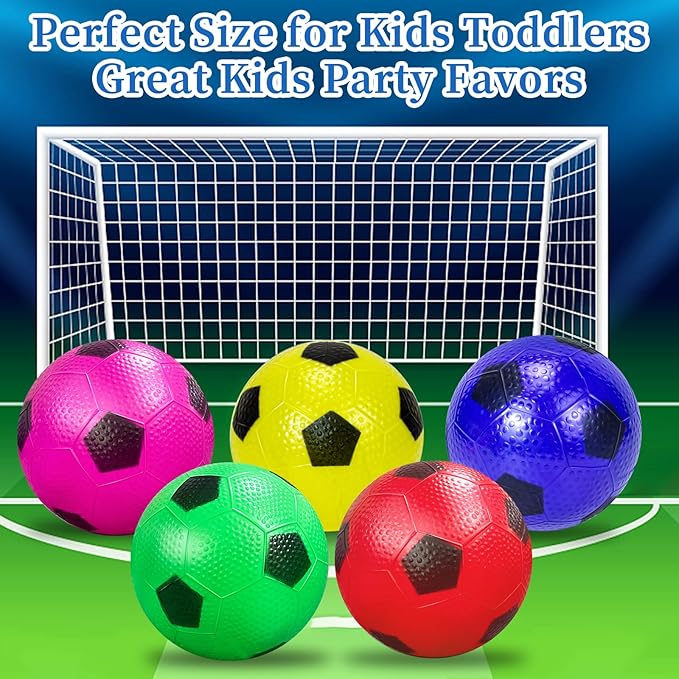 12 Pack Mini Soccer Balls for Kids, 4'' Inflatable Mini Balls for Indoor Outdoor Games, Small Soccer Ball for Pool Beach Garden Sports Game Party Supplies