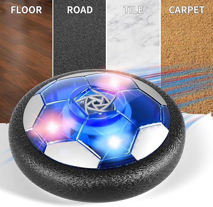 2 Goals & 2 Hover Soccer Balls Toys for Kids, Indoor & Outdoor Soccer Ball Game for Kids Boys Ages 3-5 4-8, Birthday Gifts for 3 4 5 Year Old Boys, Ideas Sports Toys