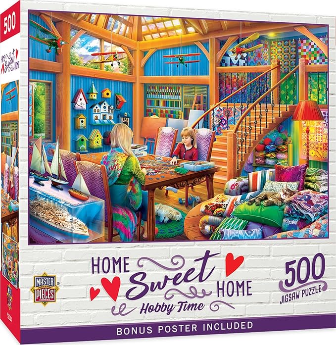 Masterpieces 550 Piece Jigsaw Puzzle for Adults, Family, Or Kids - Hobby Time - 18"x24"