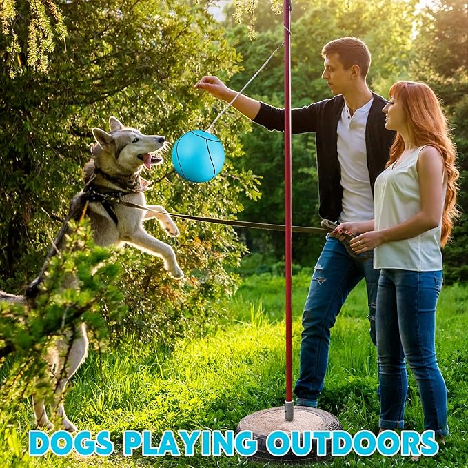 Shappy Tetherball Soft Tether Balls and Rope Set Game Replacement Tetherball Set Rubber Tether Ball Equipment for Kids Adults Indoor Outdoor Playground Yard Backyard Play