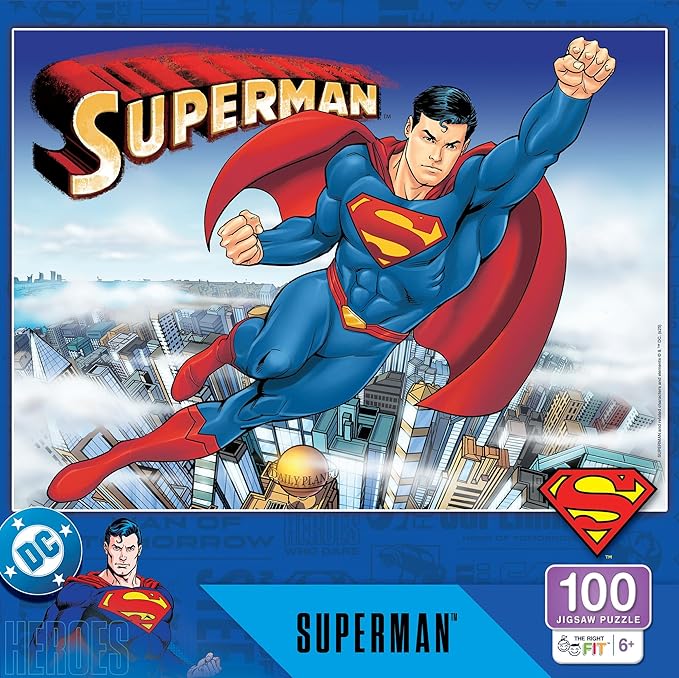MasterPieces 100 Piece Jigsaw Puzzle for Kids - Superman - It's a Bird, It's a Plane - 14"x19"