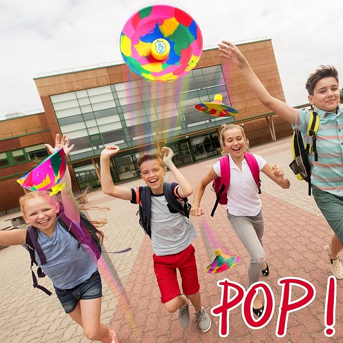 Toss Circus Carnival Party Favor Games Jumping Bounce Popper pop up Ball Dart Fidget Outdoor Toy for boy Girl Kid Children Adults（6 Piece）
