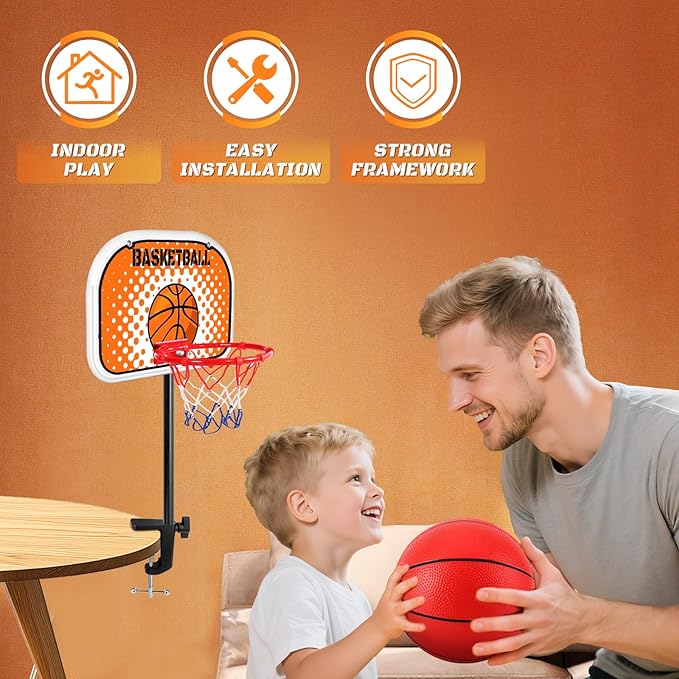 Toddler Basketball Hoop Indoor, Basketball Hoop for Kids Mini Kids Hoops for Outdoor Indoor Goal for Sport Toys Christmas Birthday Gift
