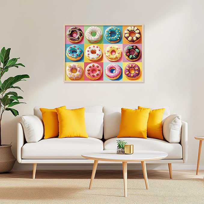 500 Piece Jigsaw Puzzle for Adults and Families - Colorful Donuts Pieces - Challenging Puzzle for Game Nights Holiday Family Party Decoration