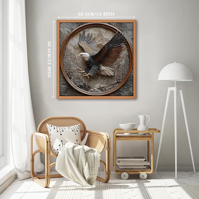 The Carved Eagle Puzzles for Adults 1000 Pieces, Mountain Forest Jigsaw Puzzles, Unique Bald Eagle Animal Puzzles, Hard Impossible Challenging Puzzles for Adults