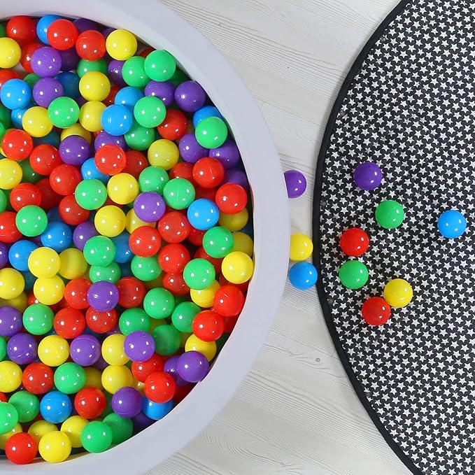 GOGOSO Ball Pit Balls for Toddler, Baby Plastic Playballs Kids Soft Pastel Pelotas Non-Toxic BPA-Free,Mix Color,100 Balls