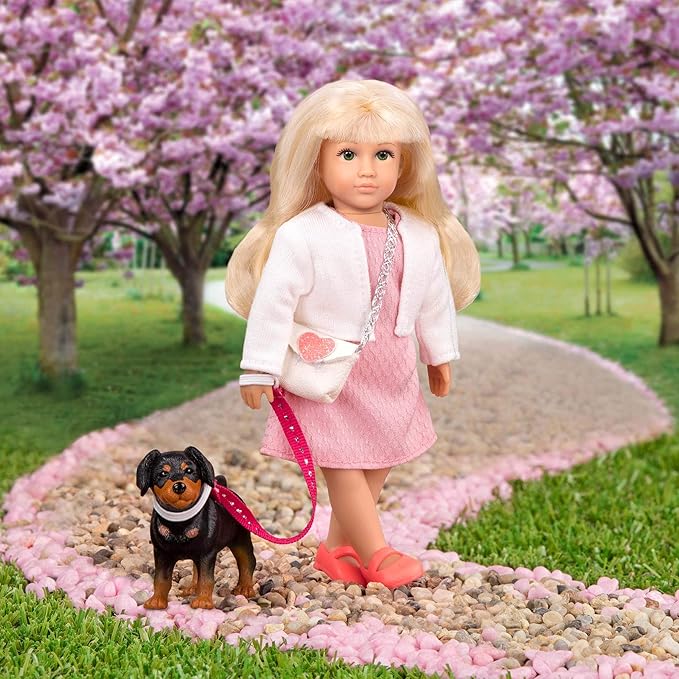 Lori – Mini Doll & Toy Dog – 6-Inch Doll & Pinscher Pup – Play Set with Outfit, Animal & Accessories – Playset for Kids – 3+ Years– Nadine & Nix