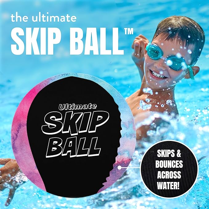 Activ Life The Ultimate Water Skip Balls, Water Bouncing Ball for Swimming Pool, Beach Toys for Friends, Family, Kids and Adults