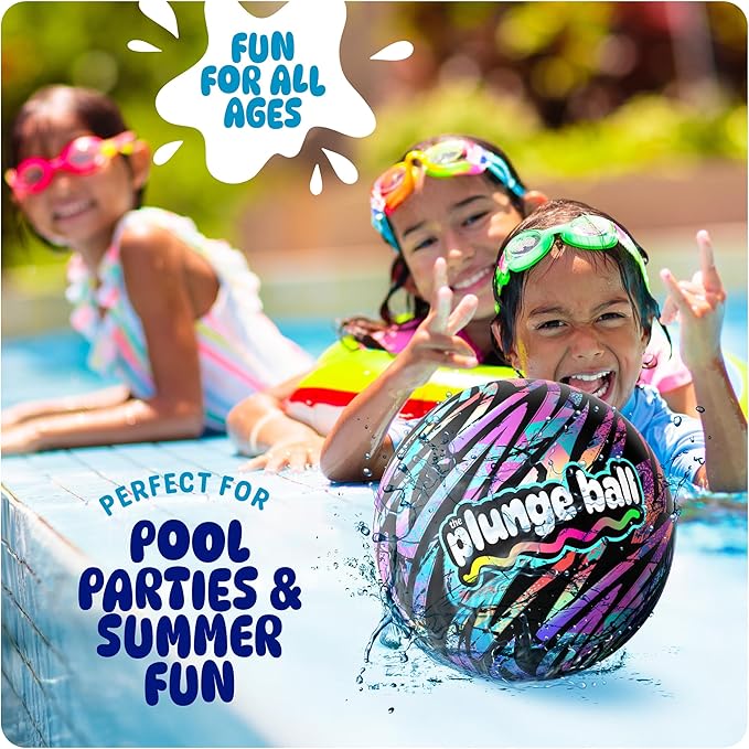 Plunge Ball - Pool Toys - Swimming Pool Games for Kids, Adults and Family - Water Balls - Water Toys for Kids Ages 8-12 - Teens, Boys Fun Stuff - Swim Balls Sports Accessories (9 Inch)