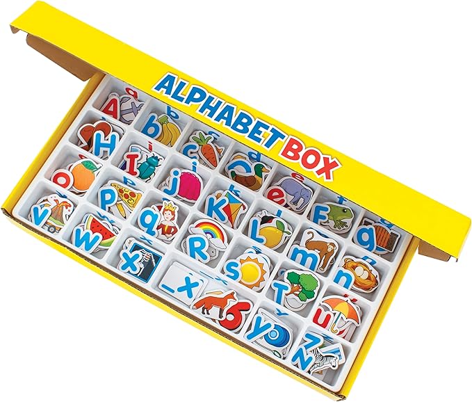 Junior Learning: Alphabet Box, Fun, Family Interactive, Learning Game, Helps Aid Language Development, Memory Recall for Kids Ages 3 and Up, Multicolor