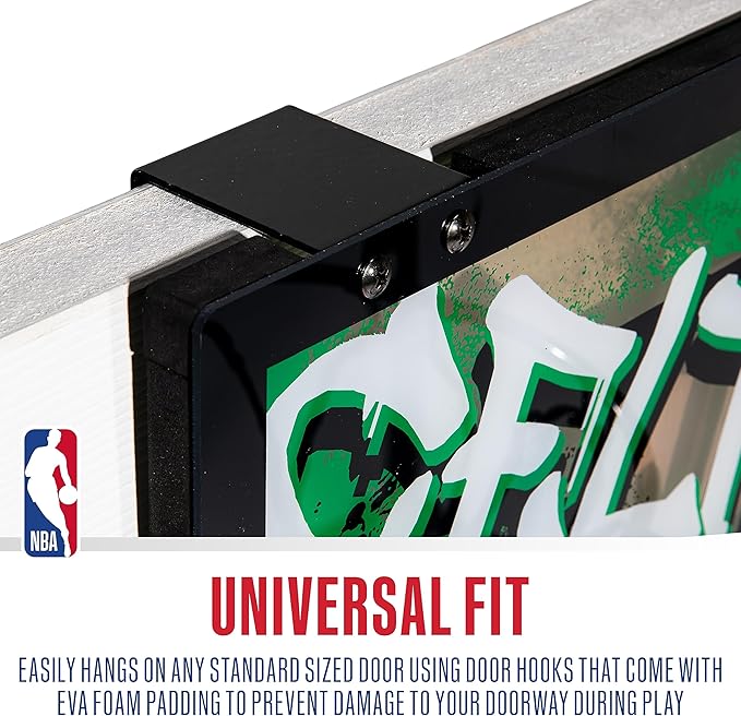 Franklin Sports NBA Team Over the Door Basketball Hoops - Kids Indoor Mini Basketball Hoop + Ball Set - NBA Fan Mini Hoops