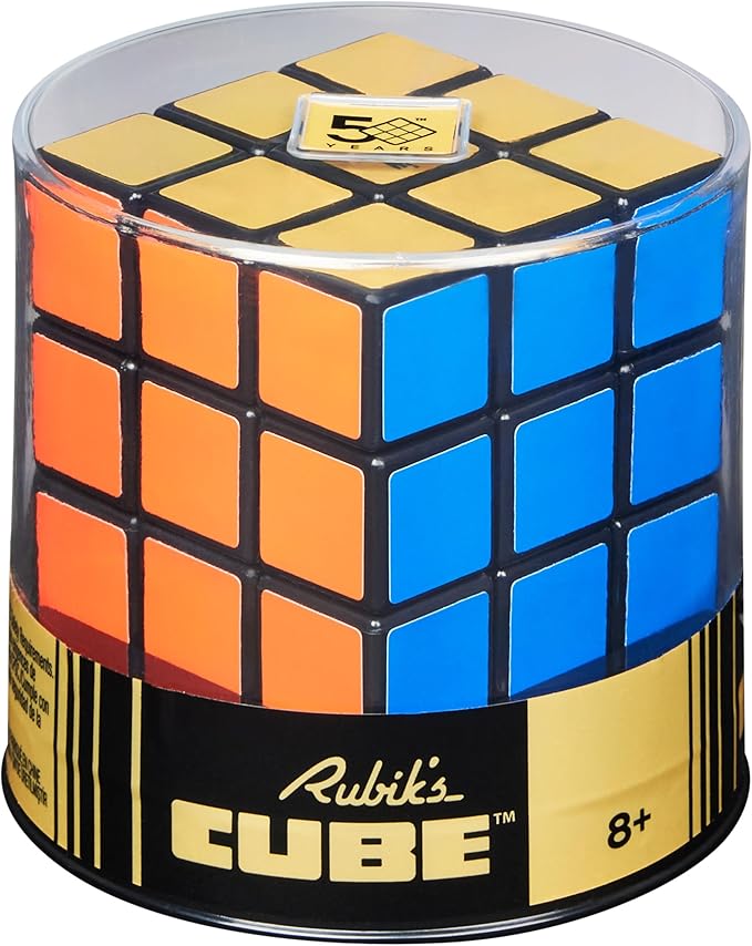 Rubik’s Cube, Special Retro 50th Anniversary Edition, Original 3x3 Cube Collectible & Desk Décor, Problem-Solving Brain Teaser, Fidget Toy, Sensory Puzzle for Adults, Teens, Kids, for Ages 8 & Up